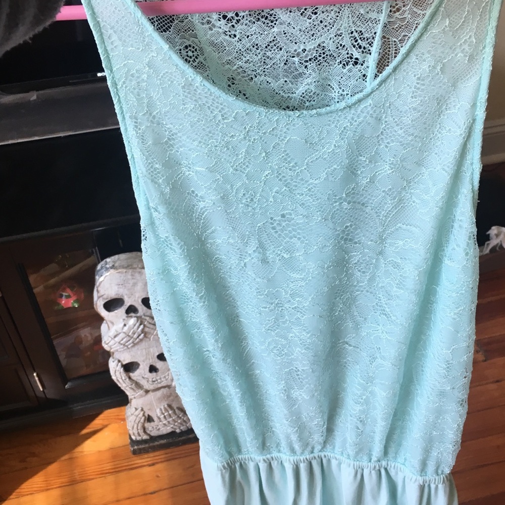 Victoria Secret Blue Lace Open Back Dress or Cover Up